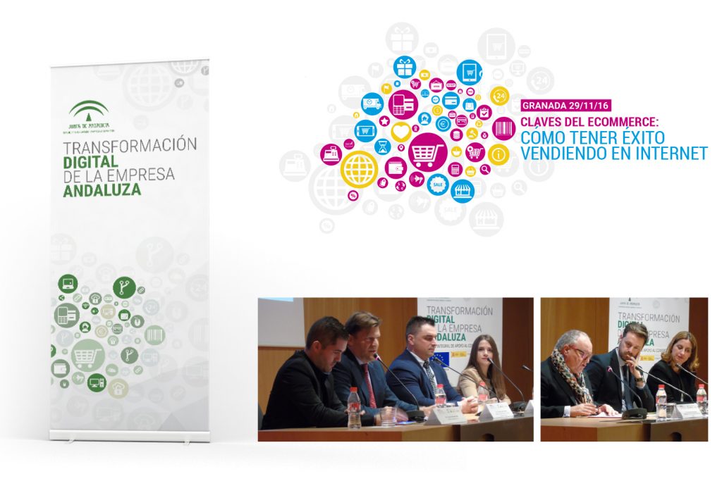   El Congreso «Claves del ECommerce: Cómo tener éxito vendiendo en internet» fue organizado por la Junta de Andalucía y el Consejo Andaluz de Cámaras de Comercio en la Cámara de Comercio de Granada.  El objetivo principal de este congreso era el apoyo y fomento de la economía digital y de nuevos modelos de negocio digitales.  Para su celebración desde BoxDigital realizamos las siguientes acciones:      Creación de la identidad corporativa para el Congreso.     Diseño del material promocional y de comunicación.     Elaboración y ejecución de un Plan de Comunicación y Dinamización en redes sociales, con el objetivo de incrementar el alcance del Congreso.