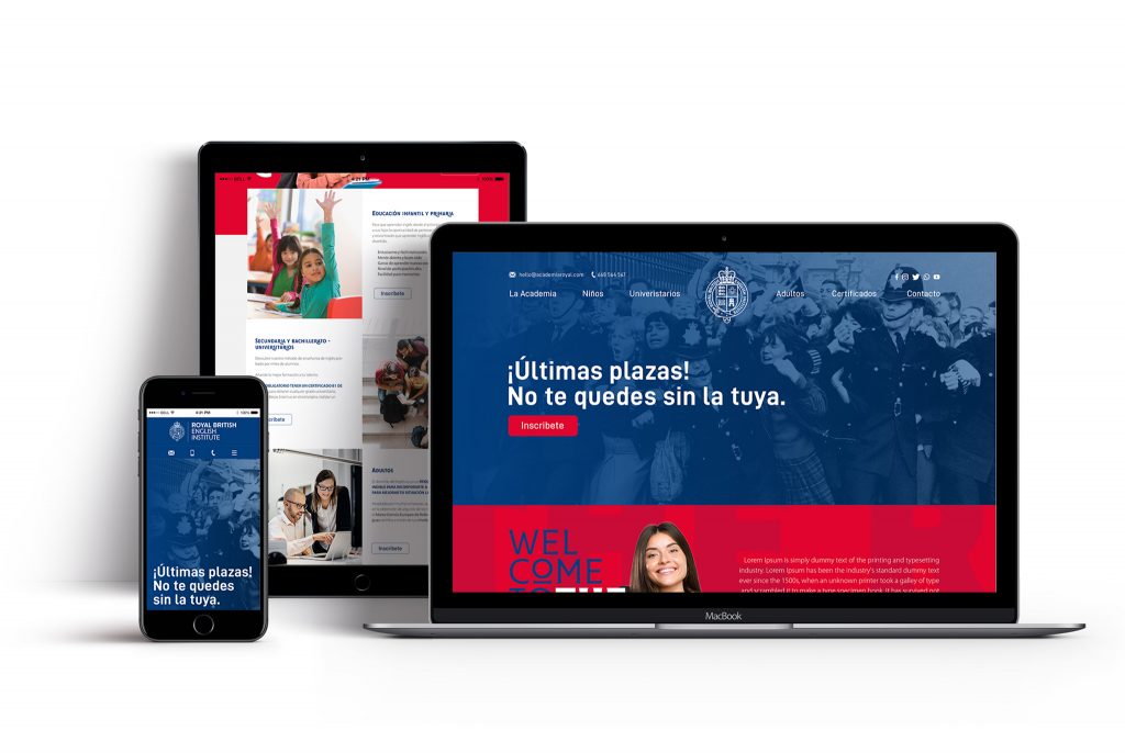 Desarrollo web de Royal British English Institute